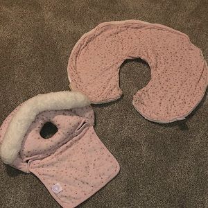 Pottery Barn Kids Pink Boppy Cover & Head Support